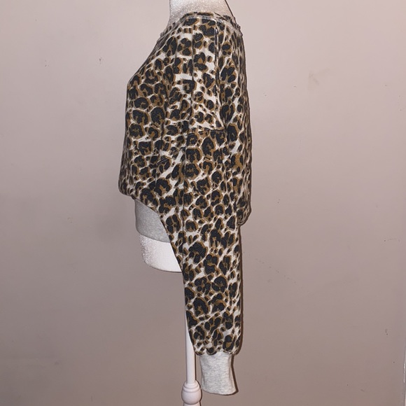Free People Leopard Print Terry Sweatshirt - Picture 3 of 16